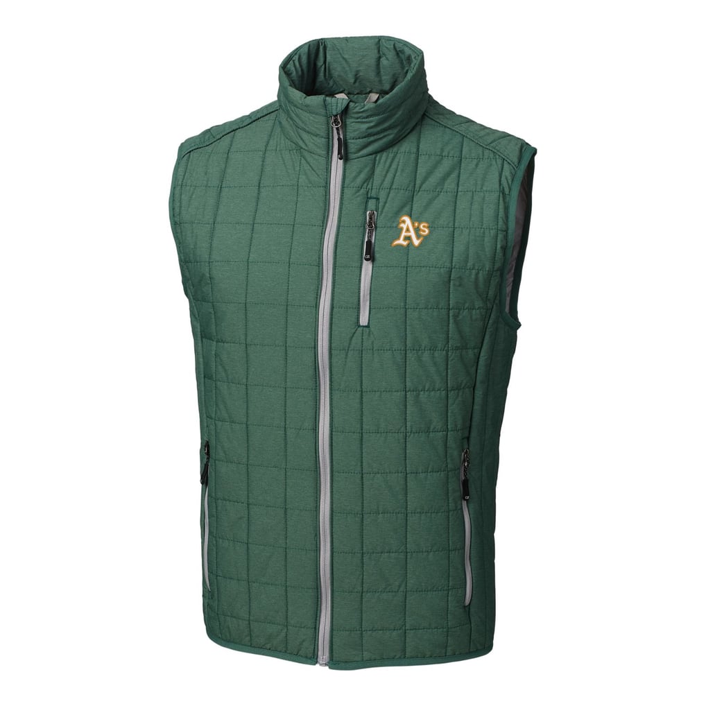 Athletics Cutter & Buck Rainier Full-Zip Puffer Vest - Green