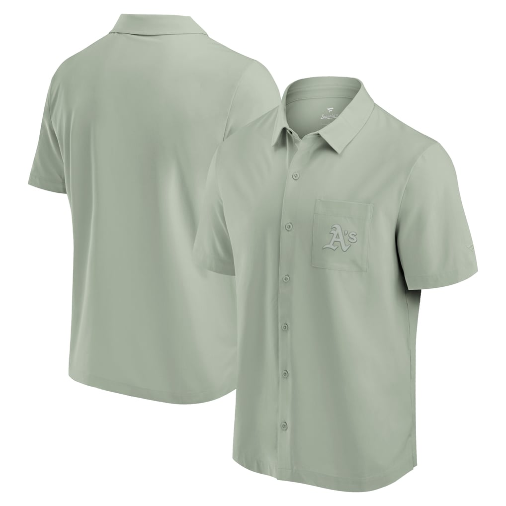 Athletics Fanatics Front Office Button-Up Shirt - Green