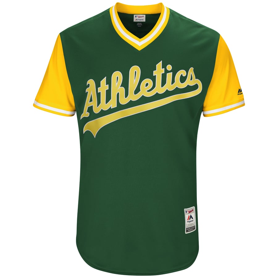 Men's Athletics Majestic Green 2017 Players Weekend Authentic Team Jersey