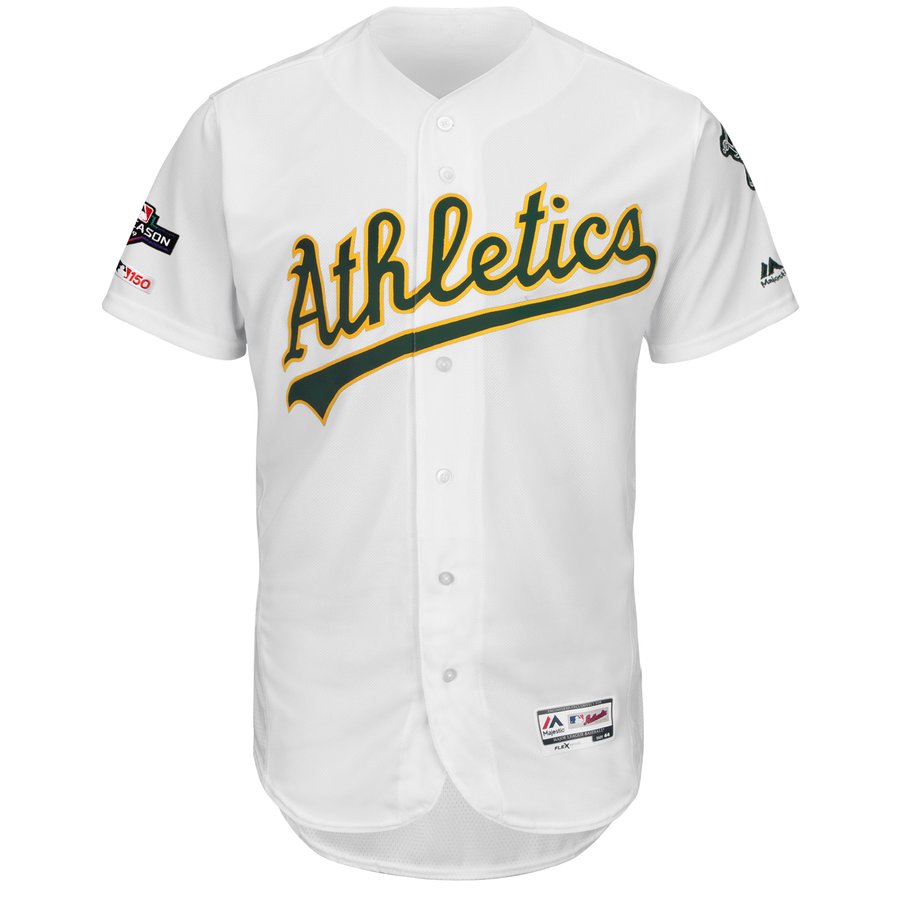Men's Athletics Majestic White 2019 Postseason Authentic Flex Base Team ...