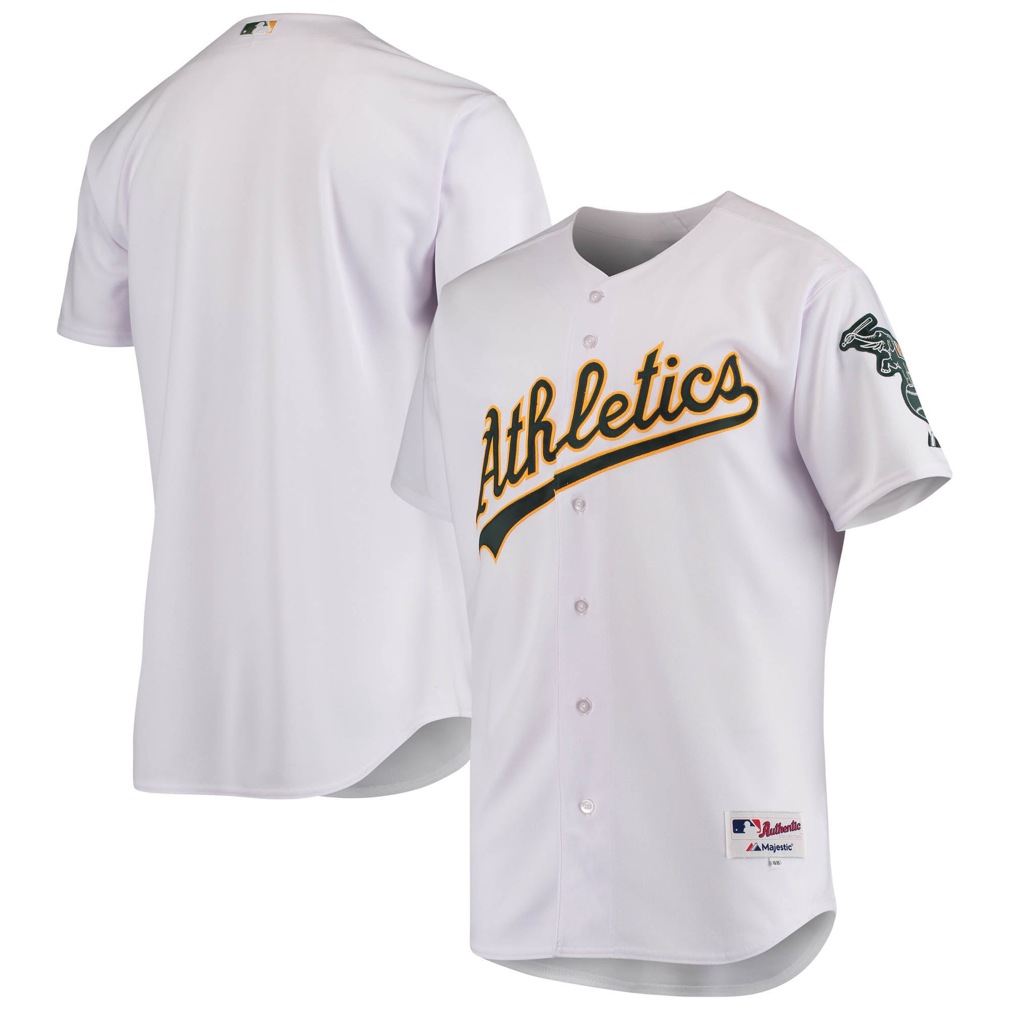 Men's Athletics Majestic White Home Flex Base Jersey