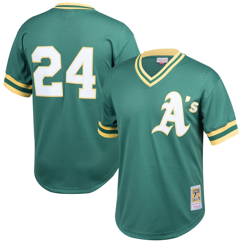 Men's Athletics Rickey Henderson Mitchell & Ness Green Cooperstown ...