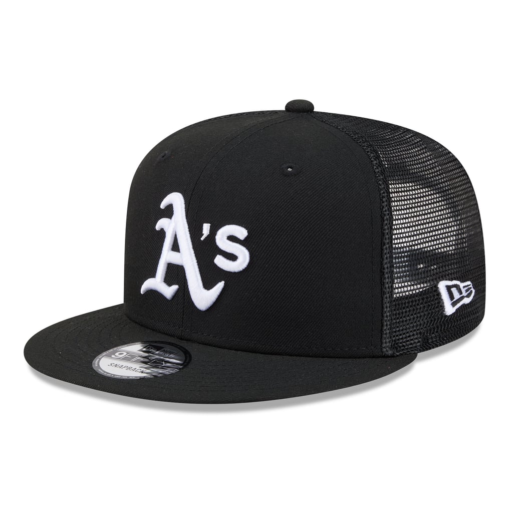 Athletics New Era 9FIFTY Adjustable Trucker Hat - Black