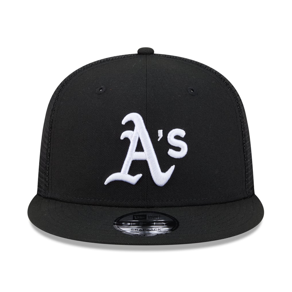 Athletics New Era 9FIFTY Adjustable Trucker Hat - Black