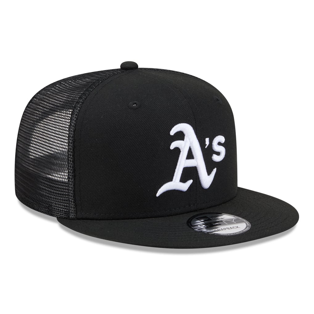 Athletics New Era 9FIFTY Adjustable Trucker Hat - Black