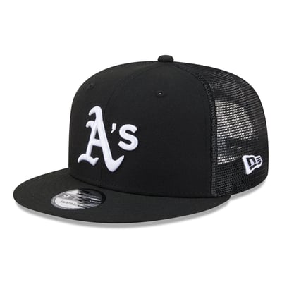 Athletics New Era 9FIFTY Adjustable Trucker Hat - Black