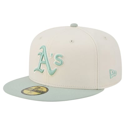 Athletics New Era Color Pack 59FIFTY Fitted Hat - Cream/Green