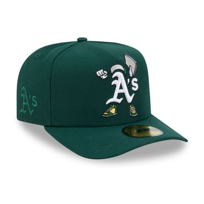 Athletics New Era Cartoon A-Frame 59FIFTY Fitted Hat - Dark Green
