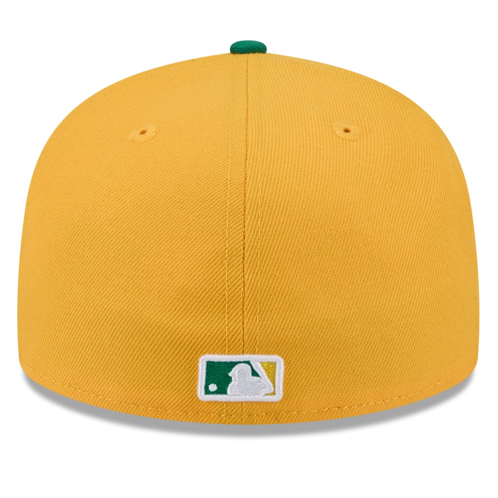 Spring Day Hat Men's Athletics New Era Gold/Green 2026 Spring Training Low Profile ...
