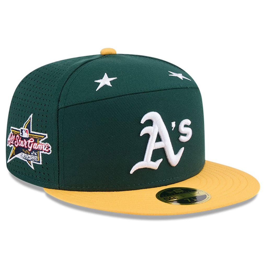 Men's Athletics New Era Green/Gold 2025 MLB All-Star Game Side Patch ...
