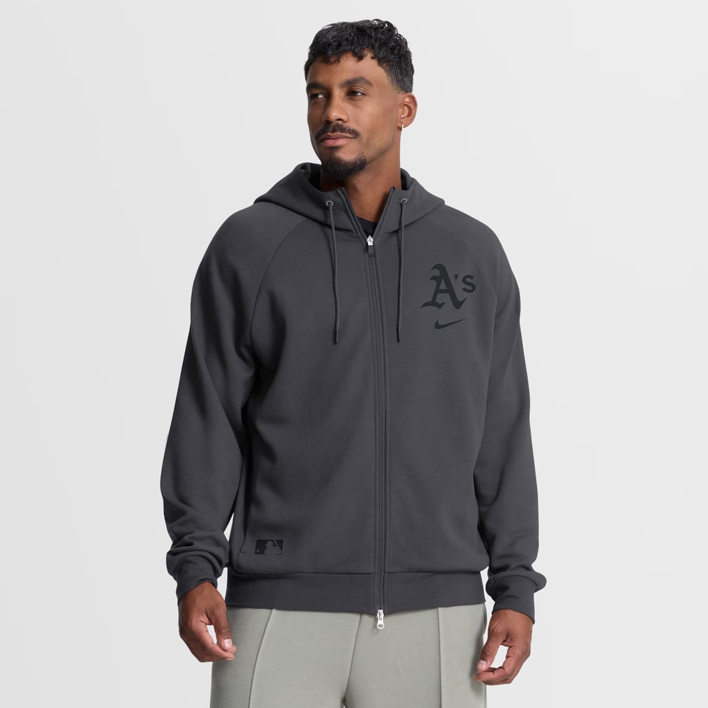 Athletics Nike Authentic Collection Player Raglan Dri-FIT Full-Zip Hoodie - Anthracite