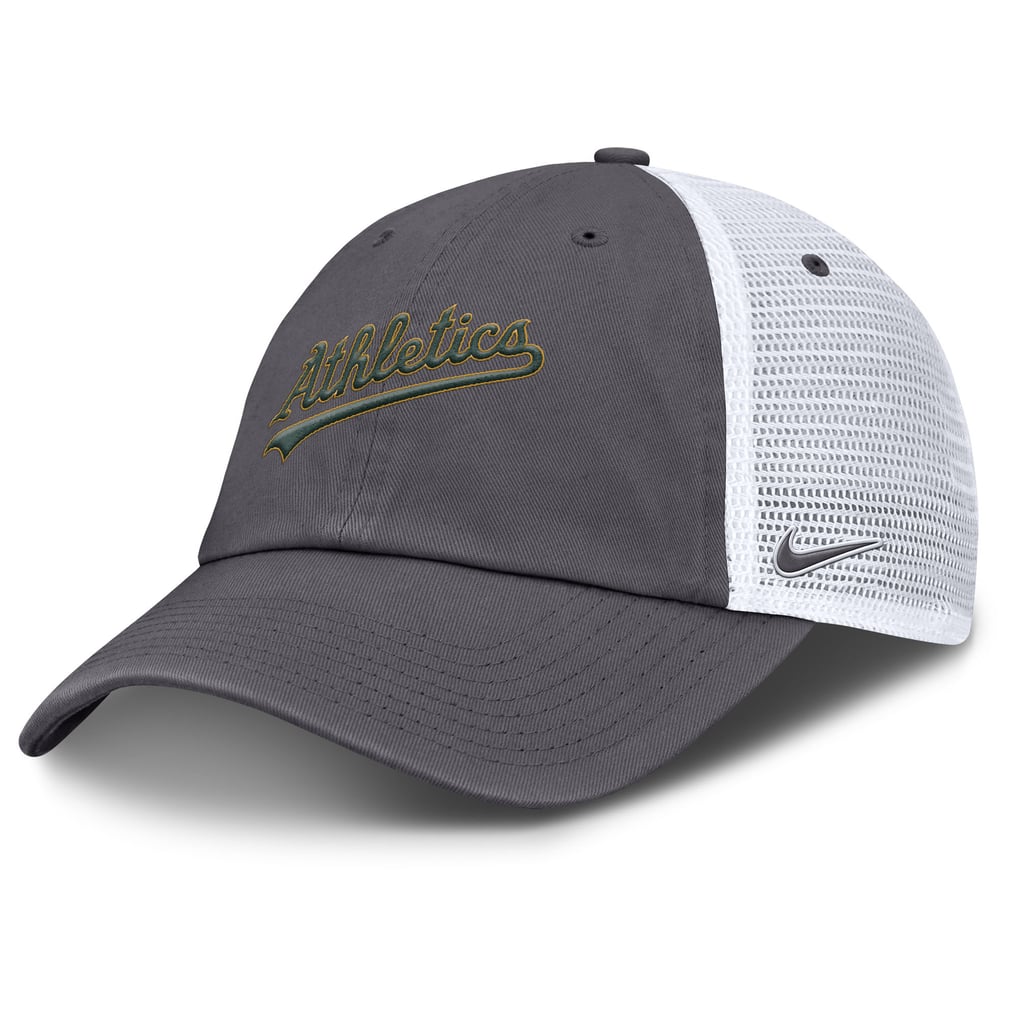 Athletics Nike Wordmark Club Adjustable Trucker Hat - Gray