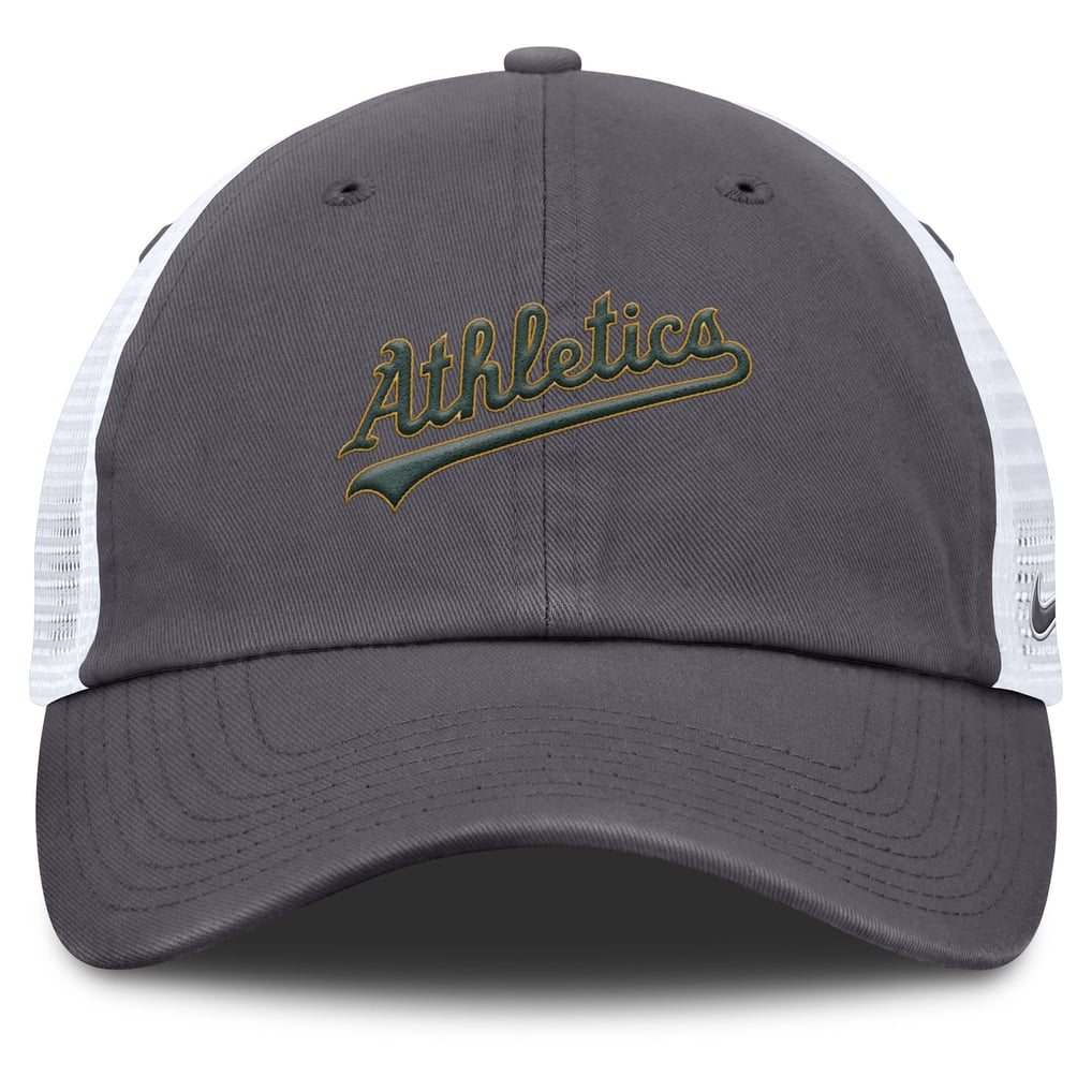 Athletics Nike Wordmark Club Adjustable Trucker Hat - Gray