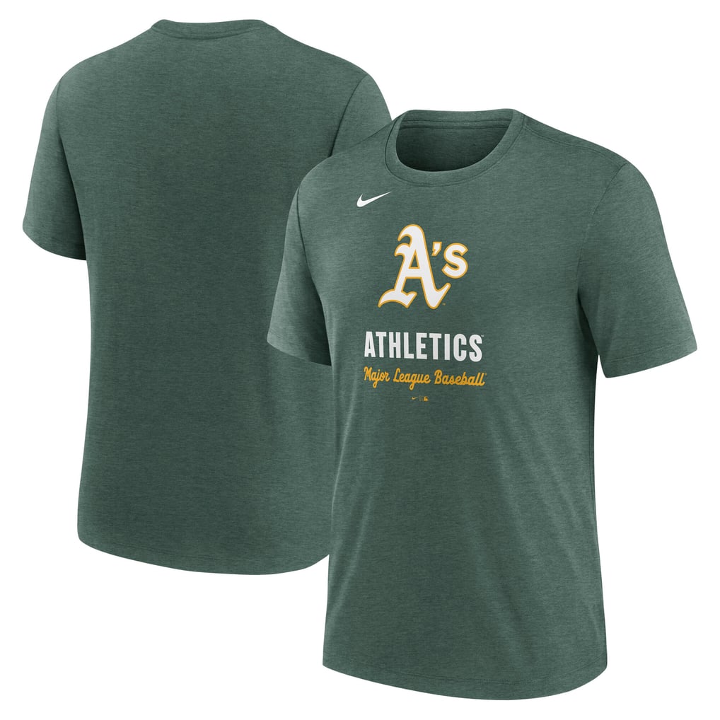 Athletics Nike Logo Tri-Blend T-Shirt - Heather Green