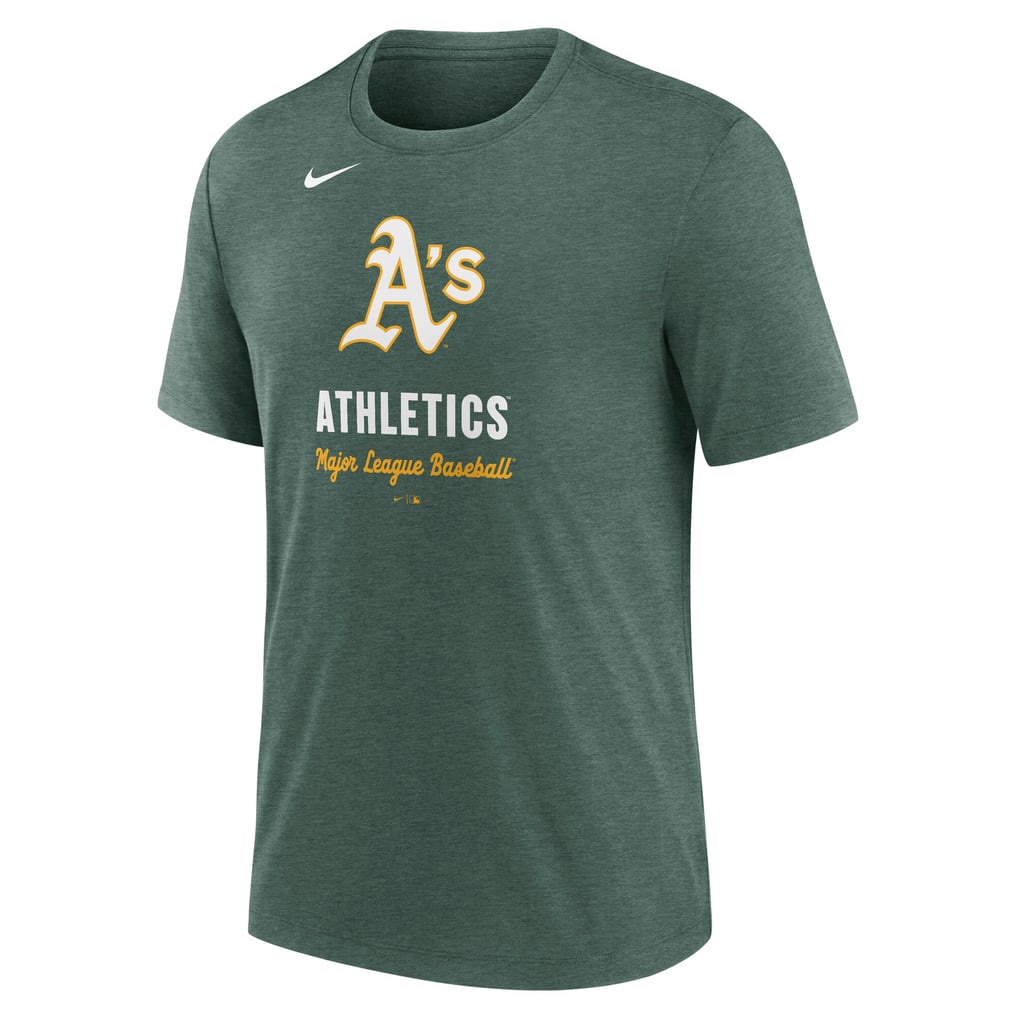 Athletics Nike Logo Tri-Blend T-Shirt - Heather Green