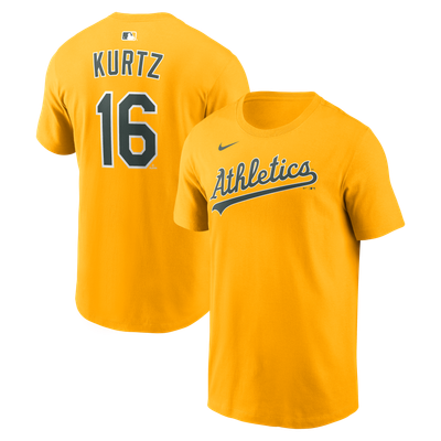 Nick Kurtz Athletics Nike Home Name & Number T-Shirt - Gold