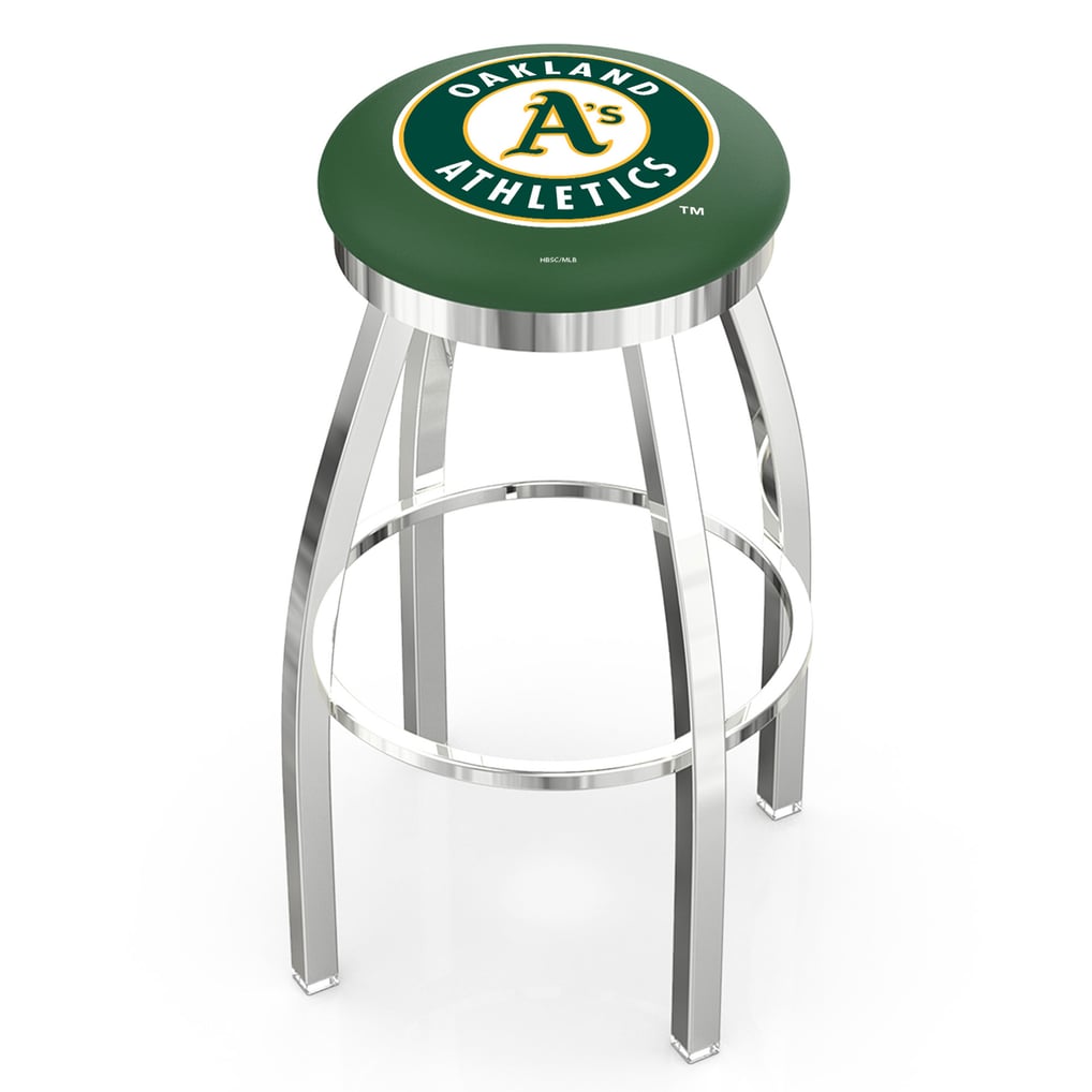 Oakland Athletics 30" Chrome Swivel Bar Stool