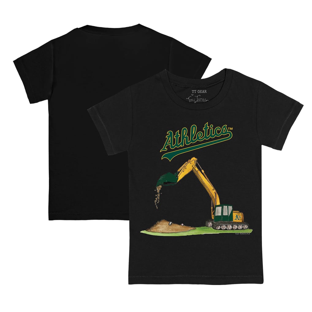 Athletics Tiny Turnip Toddler Excavator T-Shirt - Black