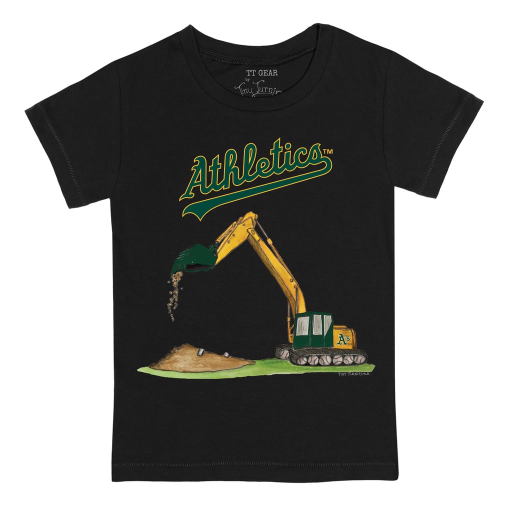 Athletics Tiny Turnip Toddler Excavator T-Shirt - Black