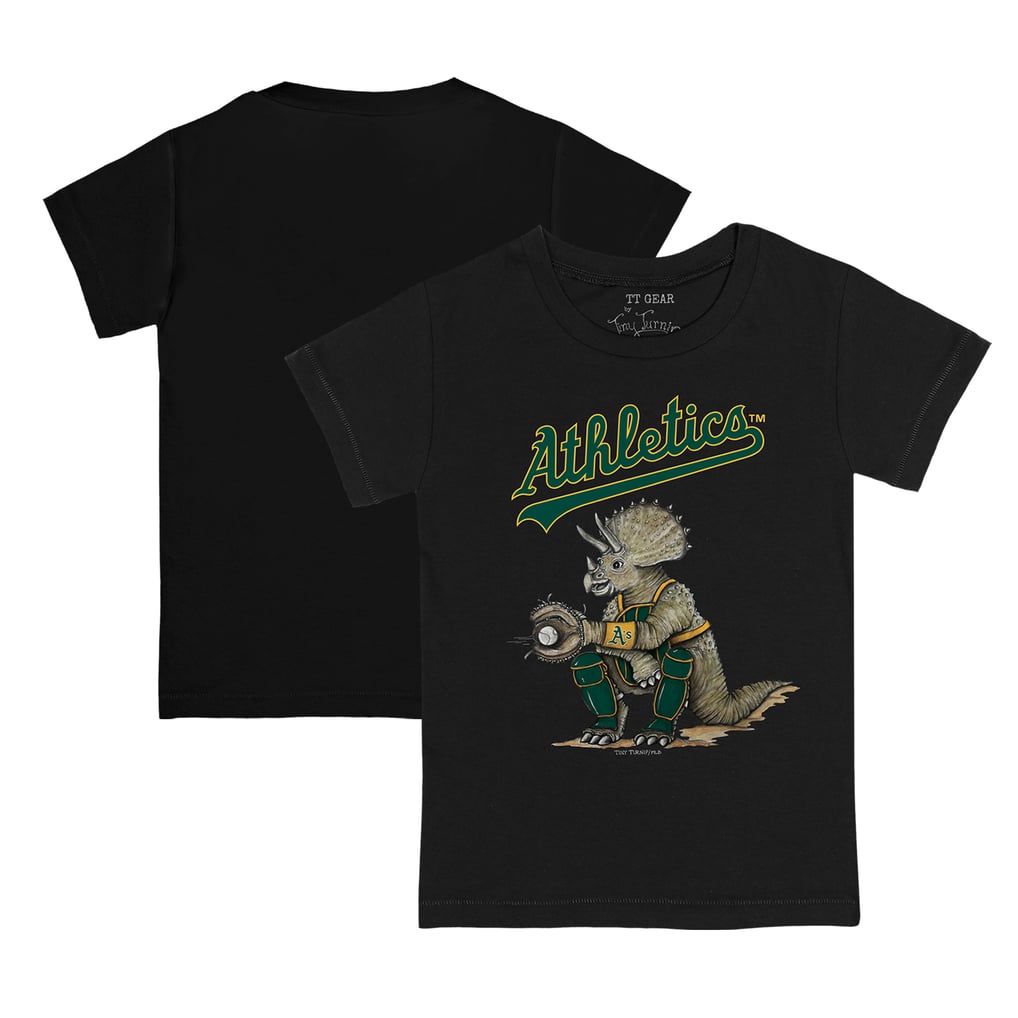 Athletics Tiny Turnip Toddler Triceratops T-Shirt - Black