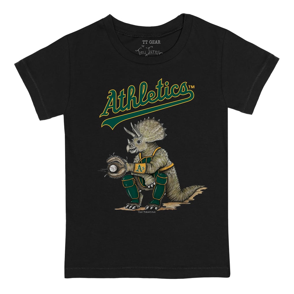 Athletics Tiny Turnip Toddler Triceratops T-Shirt - Black