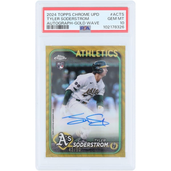 Tyler Soderstrom Athletics Autographed 2024 Topps Chrome Update 