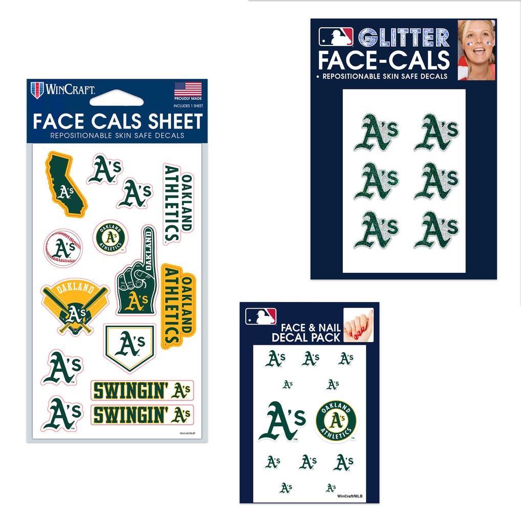 Athletics WinCraft 4" x 7" Waterless Tattoos Set