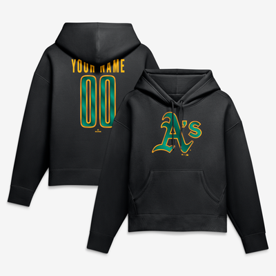 Athletics Women's Forged Mascot Personalized Name & Number Hoodie - Black