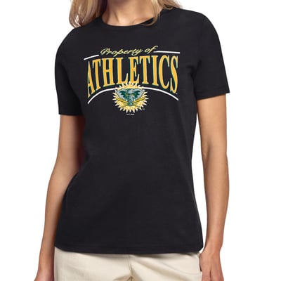 Athletics Starter Women's Arch Stripe T-Shirt - Black