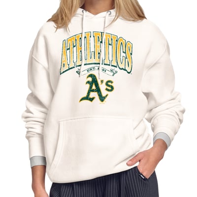 Athletics Starter Women's Home Run Legacy Fleece Hoodie - Cream