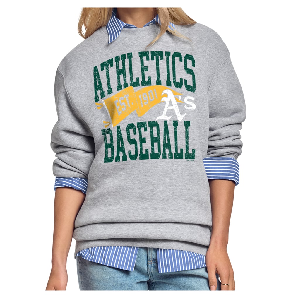 Athletics Starter Women's Pennant Flag Fleece Sweatshirt - Gray