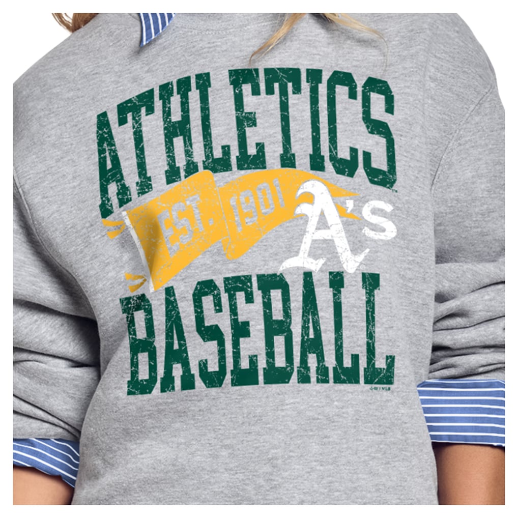 Athletics Starter Women's Pennant Flag Fleece Sweatshirt - Gray