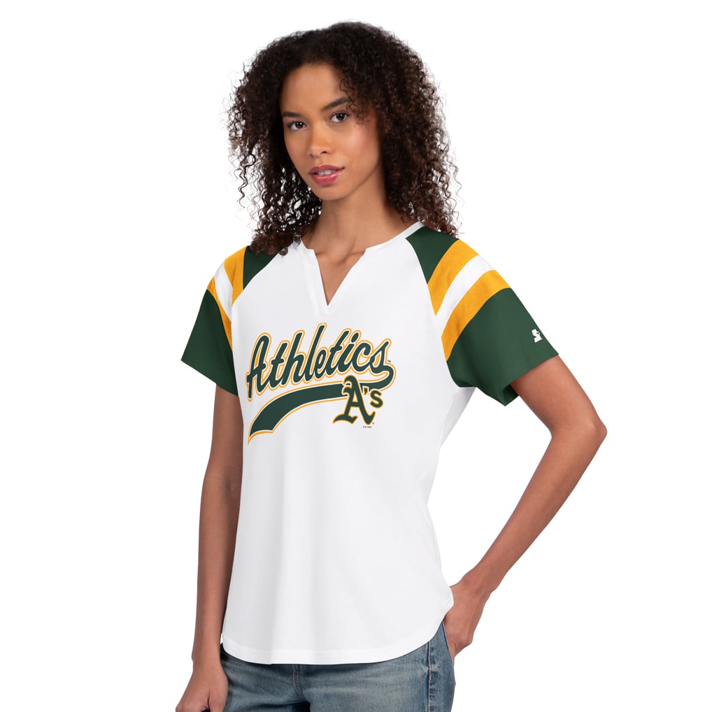  Athletics Starter Women's Game On Notch Neck Raglan T-Shirt - White