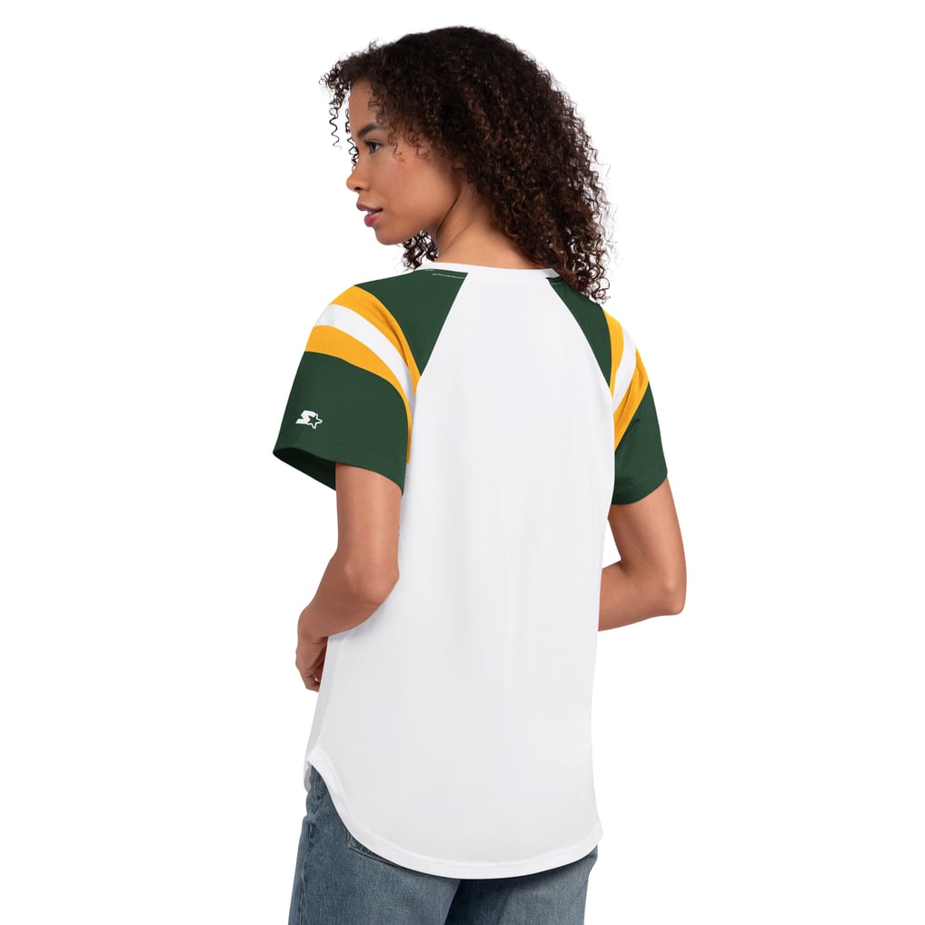  Athletics Starter Women's Game On Notch Neck Raglan T-Shirt - White