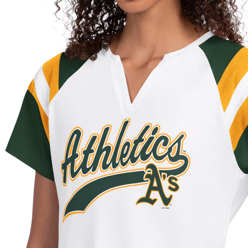  Athletics Starter Women's Game On Notch Neck Raglan T-Shirt - White