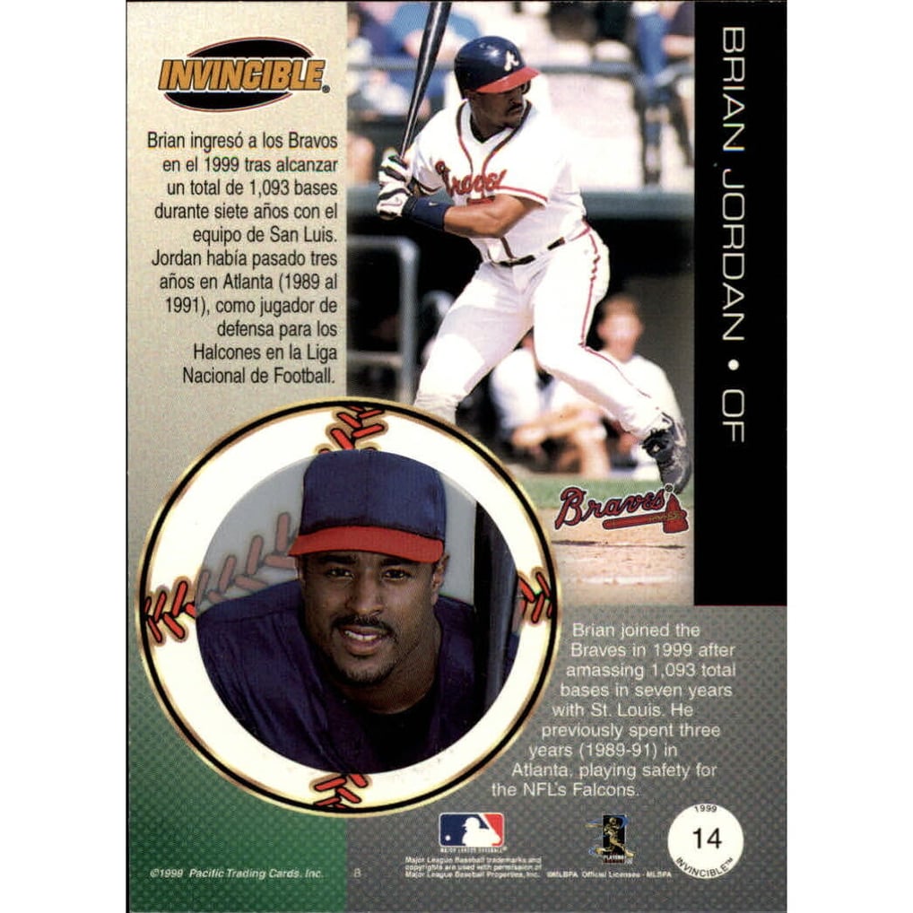 1999 Pacific Invincible Opening Day #14 Brian Jordan