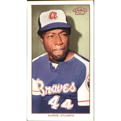 2002 Topps 206 Polar Bear #287A Hank Aaron Blue Jsy RET