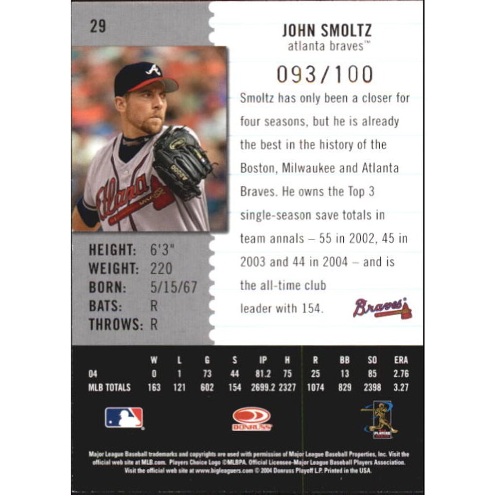 2005 Leaf Century Post Marks Silver #29 John Smoltz