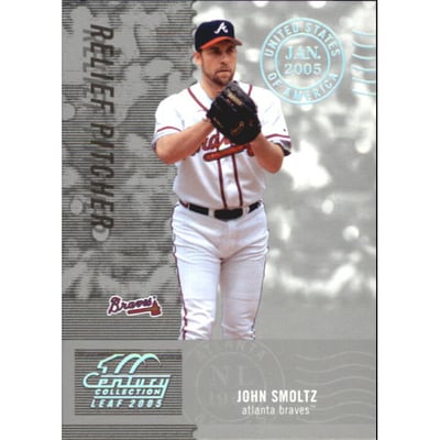 2005 Leaf Century Post Marks Silver #29 John Smoltz