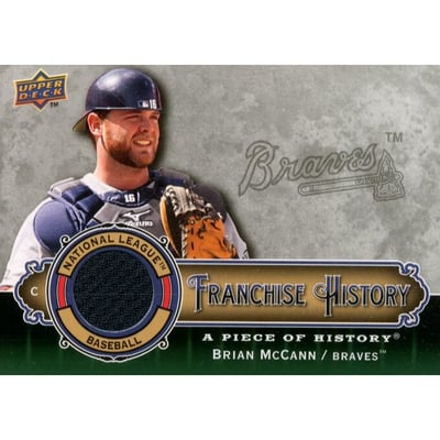 2009 UD A Piece of History Franchise History Jersey #FHBM Brian McCann