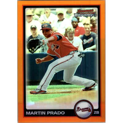 2010 Bowman Chrome Orange Refractors #53 Martin Prado