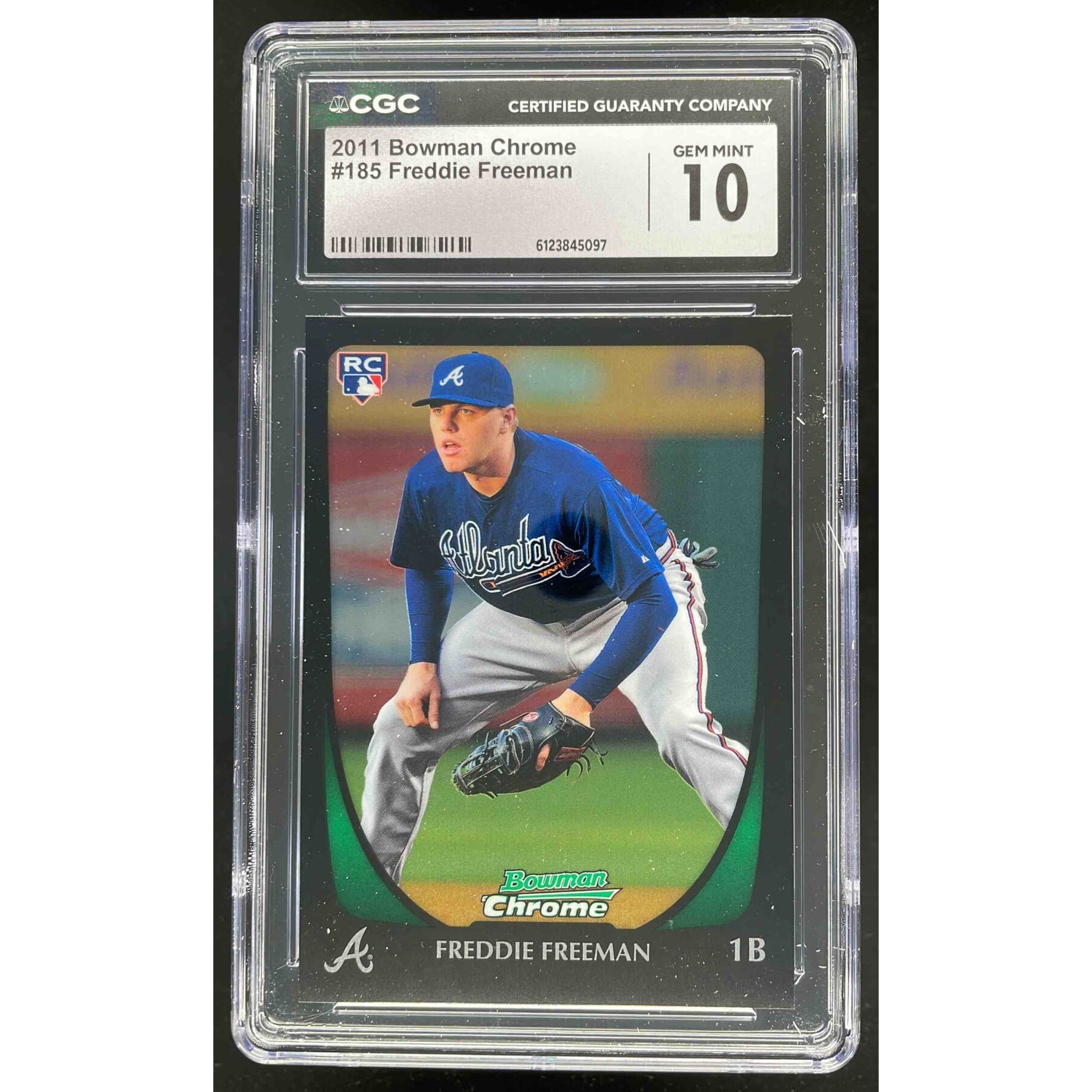 2011 Bowman Chrome #185 Freddie Freeman RC CGC 10