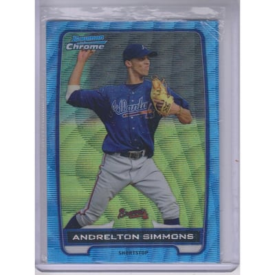 2012 Bowman Chrome Prospects Blue Wave Refractors #BCP109 Andrelton Simmons