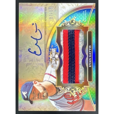 2013 Topps Triple Threads Unity Relic Sapphire #UAJR-EG3 Evan Gattis RC Auto /10