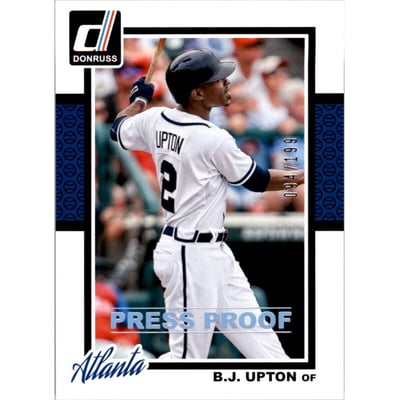 2014 Donruss Press Proofs Silver #177 B.J. Upton