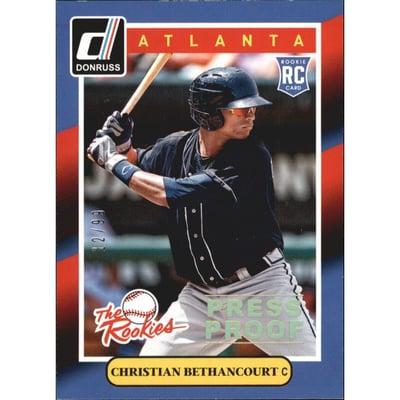 2014 Donruss The Rookies Press Proofs Gold #31 Christian Bethancourt