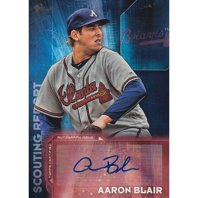 2016 Topps Scouting Report Autographs #SRAAB Aaron Blair UPD