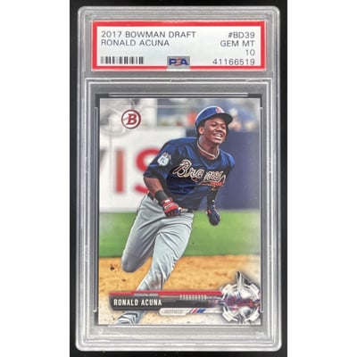 2017 Bowman Draft #BD-39 Ronald Acuna PSA 10