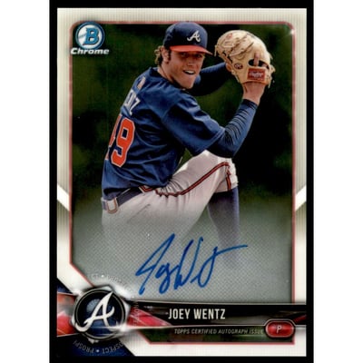 2018 Bowman Chrome Prospect Autographs #CPAJW Joey Wentz