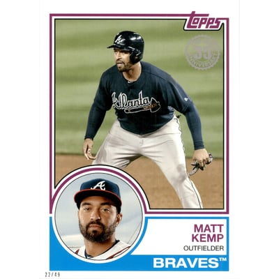 2018 Topps 5x7 '83 Topps #8338 Matt Kemp